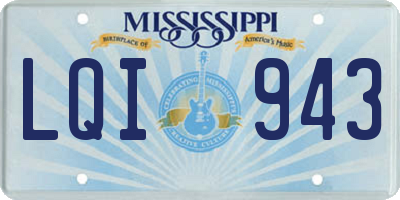 MS license plate LQI943