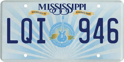 MS license plate LQI946