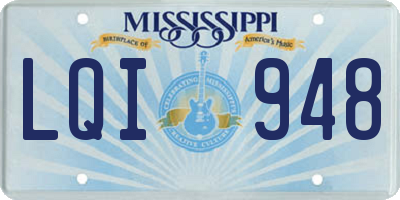 MS license plate LQI948