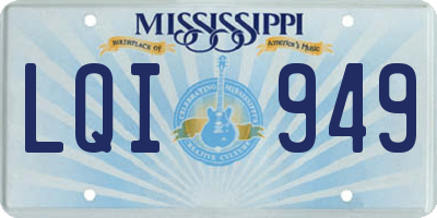 MS license plate LQI949