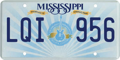 MS license plate LQI956