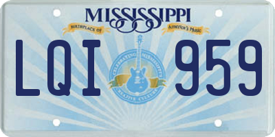 MS license plate LQI959