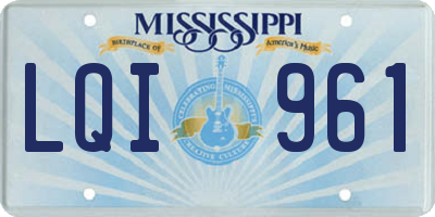 MS license plate LQI961