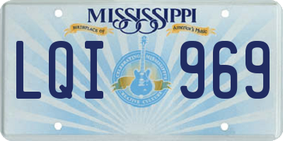 MS license plate LQI969