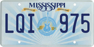 MS license plate LQI975