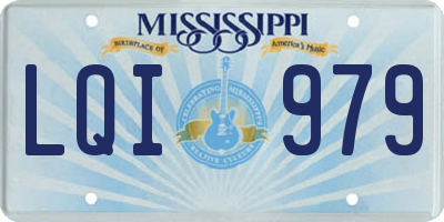 MS license plate LQI979