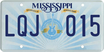 MS license plate LQJ015