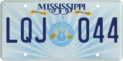 MS license plate LQJ044