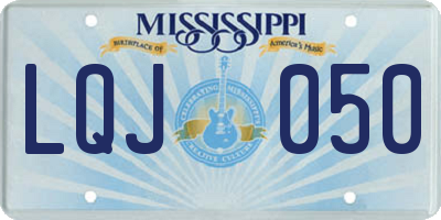 MS license plate LQJ050