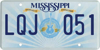 MS license plate LQJ051
