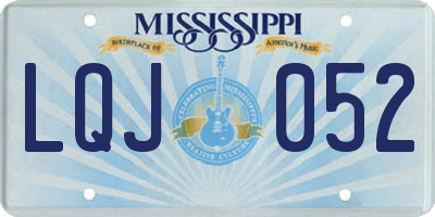 MS license plate LQJ052