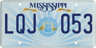 MS license plate LQJ053