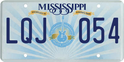 MS license plate LQJ054