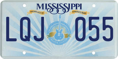MS license plate LQJ055