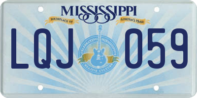 MS license plate LQJ059