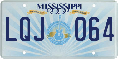 MS license plate LQJ064