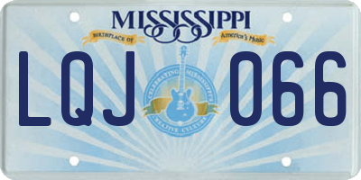MS license plate LQJ066