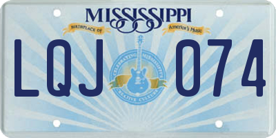 MS license plate LQJ074