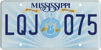 MS license plate LQJ075