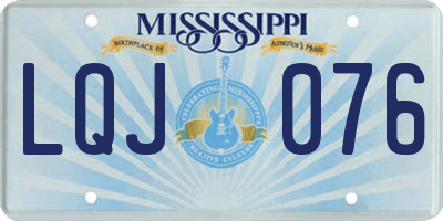 MS license plate LQJ076