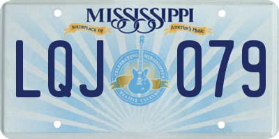 MS license plate LQJ079