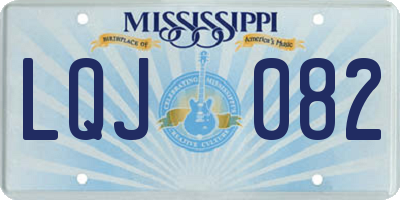 MS license plate LQJ082