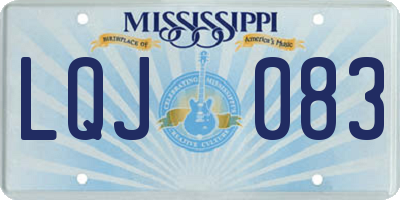 MS license plate LQJ083