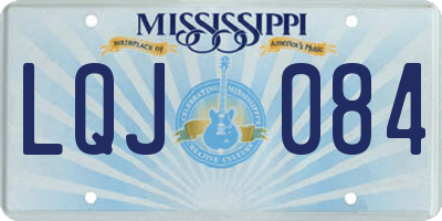 MS license plate LQJ084