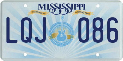 MS license plate LQJ086