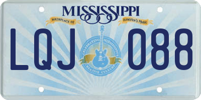 MS license plate LQJ088