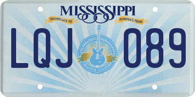 MS license plate LQJ089