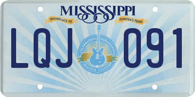 MS license plate LQJ091