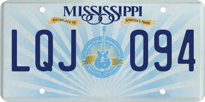 MS license plate LQJ094