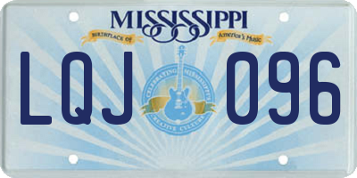 MS license plate LQJ096