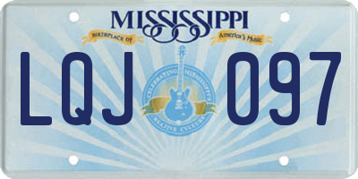 MS license plate LQJ097
