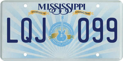 MS license plate LQJ099