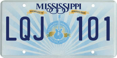MS license plate LQJ101
