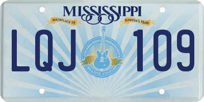 MS license plate LQJ109