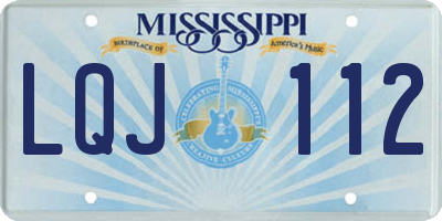 MS license plate LQJ112