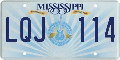 MS license plate LQJ114