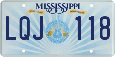 MS license plate LQJ118