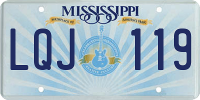 MS license plate LQJ119