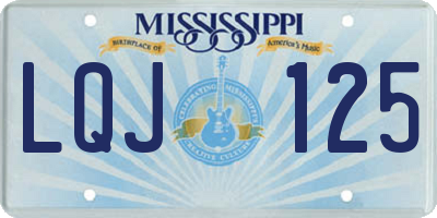 MS license plate LQJ125