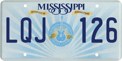 MS license plate LQJ126
