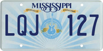 MS license plate LQJ127