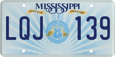 MS license plate LQJ139