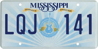 MS license plate LQJ141