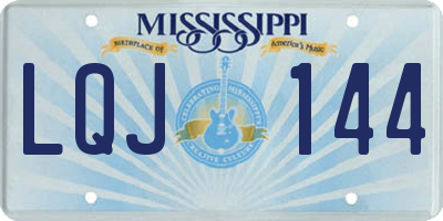 MS license plate LQJ144