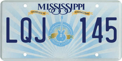 MS license plate LQJ145