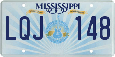 MS license plate LQJ148